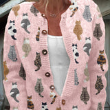Charlotte | Vest met kattenpatroon