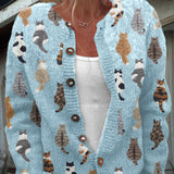 Charlotte | Vest met kattenpatroon