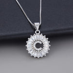 Witgouden ketting met initiaal Z en zirkonia