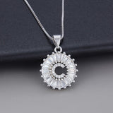 Witgouden ketting met initiaal Z en zirkonia