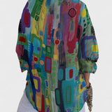 Silvia | Elegante Blouse met Geometrisch Patroon