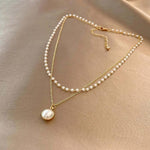 Ketting van glanzende parels