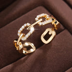 Witgouden ring met glanzende kubische zirkonia