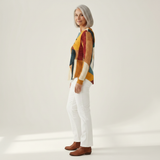 Heike | Gebreide cardigan met distel- en landschapsmotief