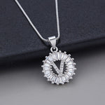 Witgouden ketting met initiaal Z en zirkonia