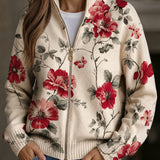 Monika | Vest met vintage rozenpatroon