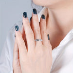 Witgouden ring met glanzende zirkonia