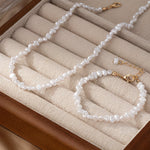 Set van ketting en armband met barokparels
