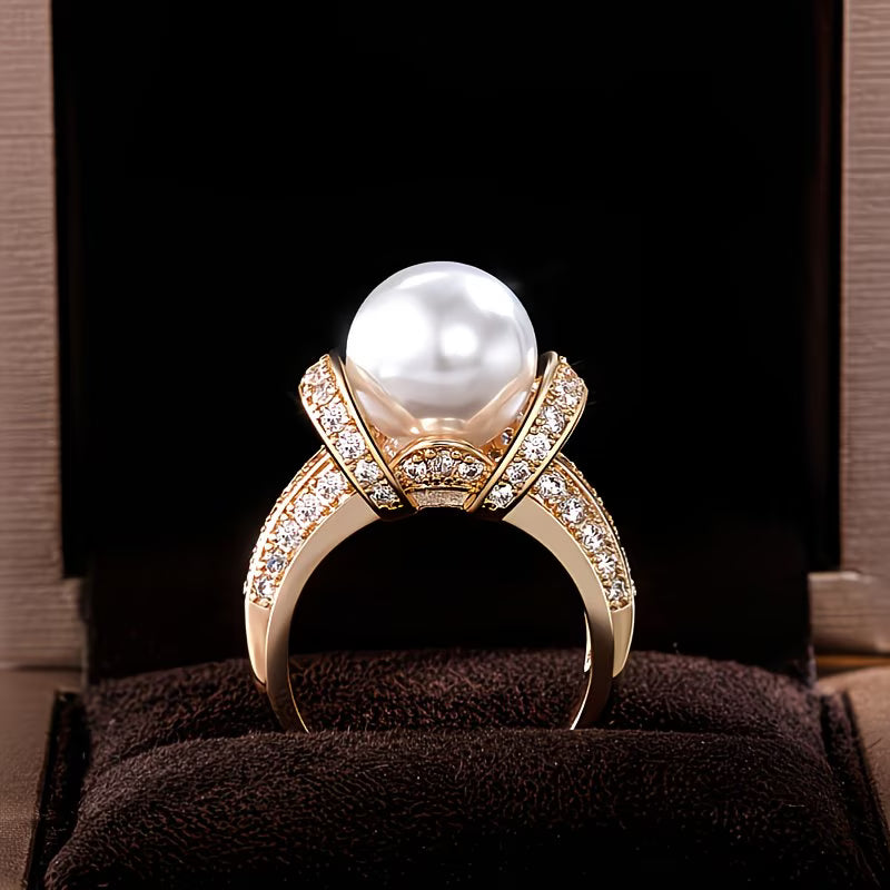 Kroonring met parel