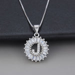 Witgouden ketting met initiaal Z en zirkonia