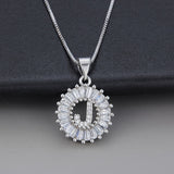 Witgouden ketting met initiaal Z en zirkonia