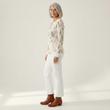 Birgit | Vest met botanisch bloemenpatroon