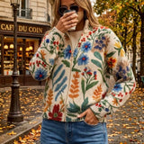 Birgit | Vest met botanisch bloemenpatroon