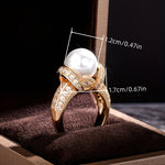 Kroonring met parel