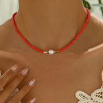 Minimalistische ketting met parels