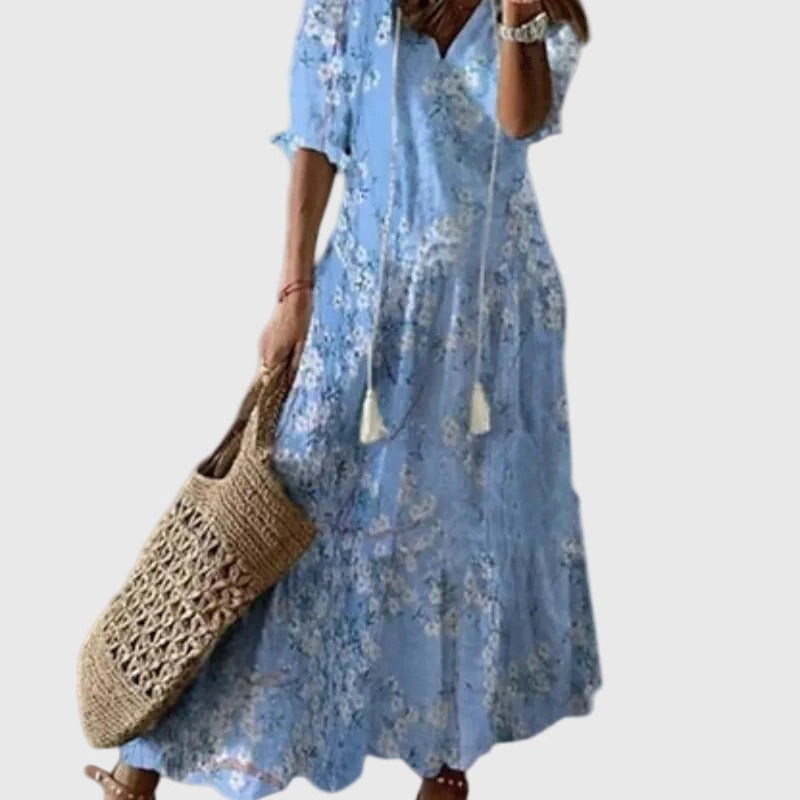 Amalia | Vintage Boho Maxi Zomerjurk