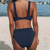 Claire | Effen hoge taille badpak