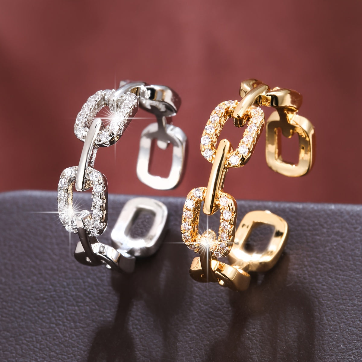 Witgouden ring met glanzende kubische zirkonia