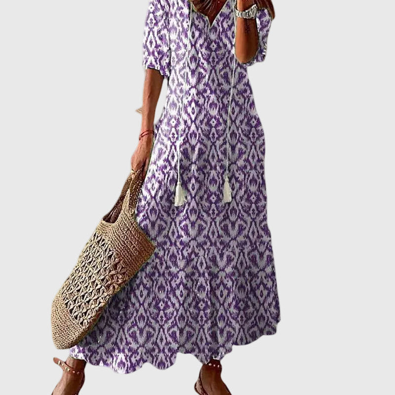 Amalia | Vintage Boho Maxi Zomerjurk