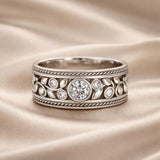 Elegante witgouden ring met zirkoon