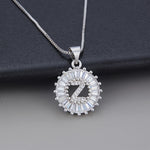 Witgouden ketting met initiaal Z en zirkonia