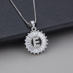 Witgouden ketting met initiaal Z en zirkonia
