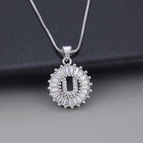 Witgouden ketting met initiaal Z en zirkonia