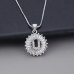 Witgouden ketting met initiaal Z en zirkonia