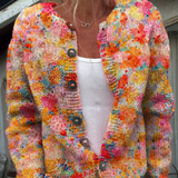 Casual vest met bloemenprint en knopen