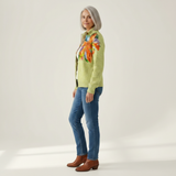 Claudia | Vest met kleurrijk leliemotief