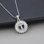 Witgouden ketting met initiaal Z en zirkonia