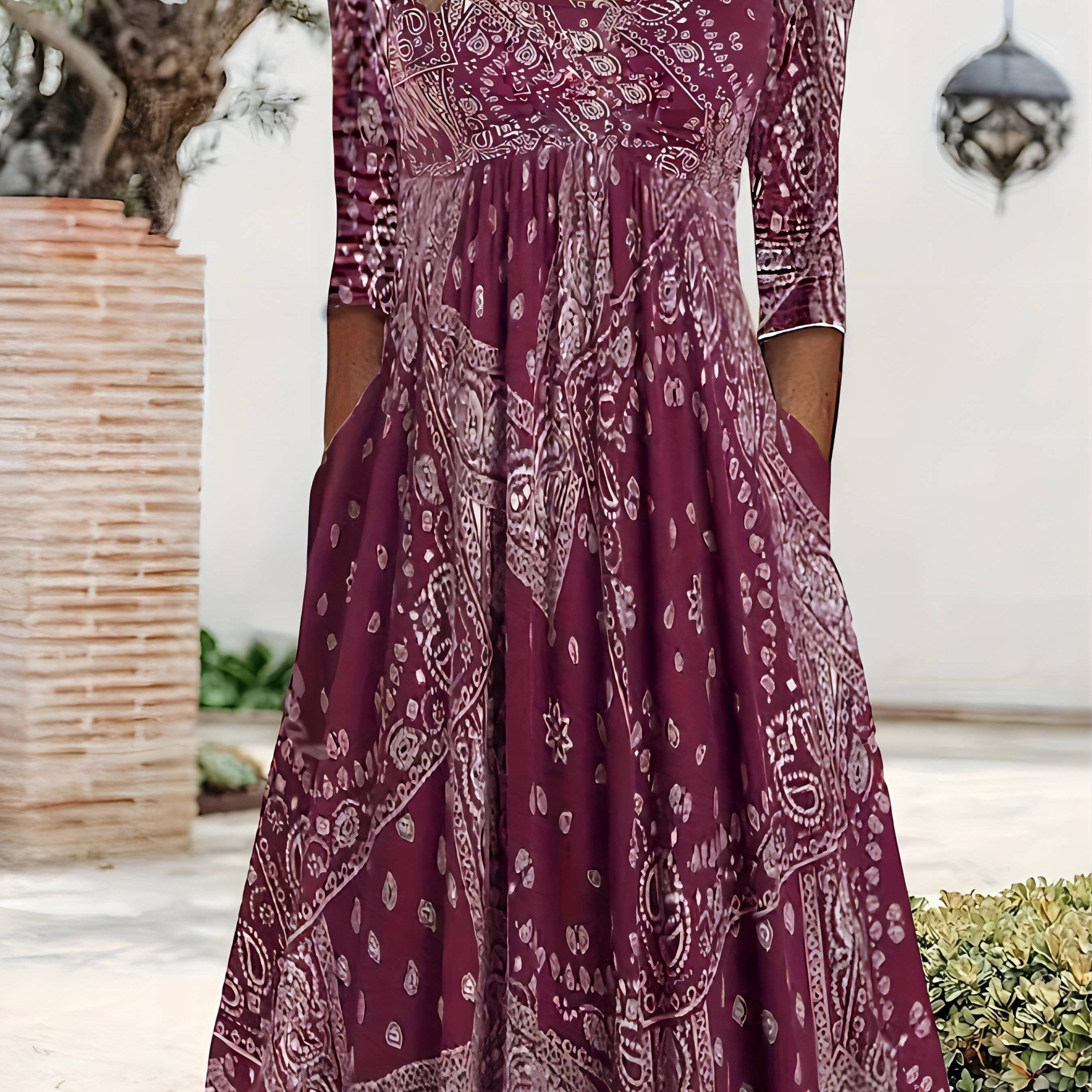 ELOWEN | MIDI JURK MET LANGE MOUWEN CASUAL