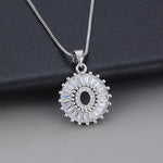Witgouden ketting met initiaal Z en zirkonia