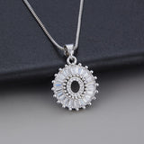 Witgouden ketting met initiaal Z en zirkonia