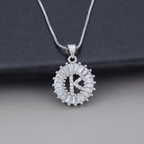 Witgouden ketting met initiaal Z en zirkonia