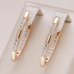 Elegante oorbellen met gouden zirkonia