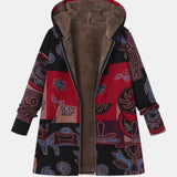 Marina – Boho patchwork hoodiejas met abstract patroon