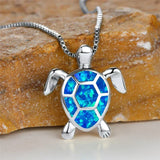 Retroketting met schildpad en groene vuuropaal
