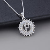 Witgouden ketting met initiaal Z en zirkonia