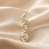 Witgouden ketting met oneindigheidshanger en zirkonia