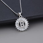 Witgouden ketting met initiaal Z en zirkonia
