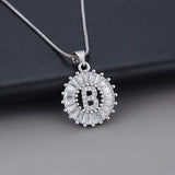 Witgouden ketting met initiaal Z en zirkonia