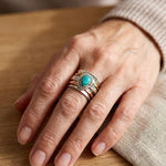 Azzurra™ – Opvallende ring met ovale turkoois