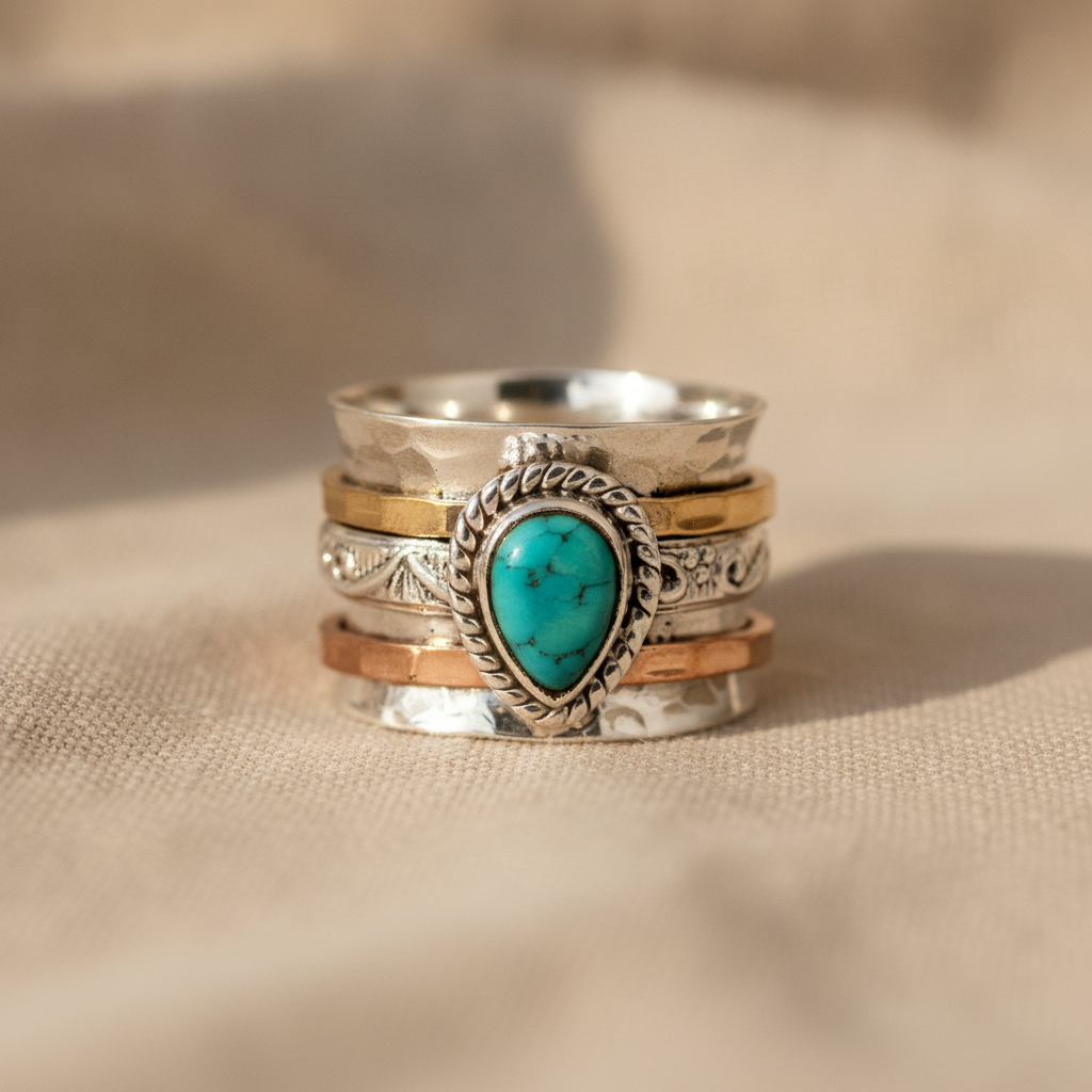 Azzurra™ – Opvallende ring met ovale turkoois