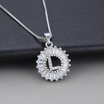 Witgouden ketting met initiaal Z en zirkonia