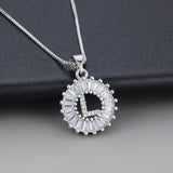 Witgouden ketting met initiaal Z en zirkonia