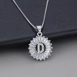Witgouden ketting met initiaal Z en zirkonia