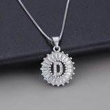 Witgouden ketting met initiaal Z en zirkonia