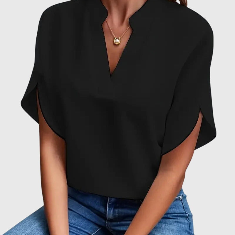 Lydia | Zachte en Elegante V-Hals Blouse