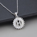 Witgouden ketting met initiaal Z en zirkonia